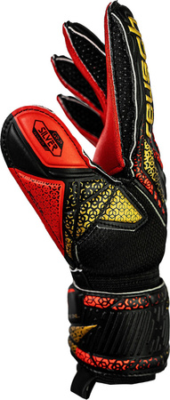 Rękawice bramkarskie Reusch Attrakt Silver Junior czarno-czerwone 5572215 7075