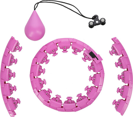 Hula hop z wypustkami i obciążnikiem One Fitness oha01 fioletowe