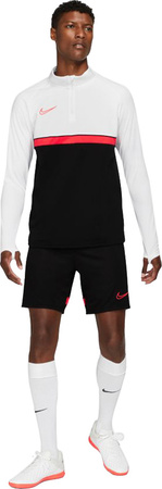 Bluza męska Nike Dri-FIT Academy 21 Drill Top biało-czarna CW6110 016