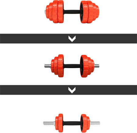 Sztangielki/sztanga gumowane HMS SGGX30 30 KG