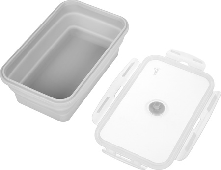 Pojemnik na żywność lunch box składany silikonowy Nils Camp NC4105 szary 1200ml