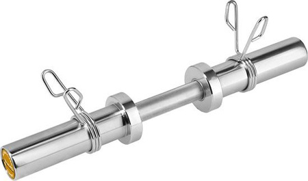Gryf Olimpijski krótki 50cm z zaciskami HMS GOP050 5kg zaciski