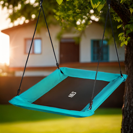 Bocianie gniazdo huśtawka Nils Camp NB5043 turkusowe 150 × 80 cm