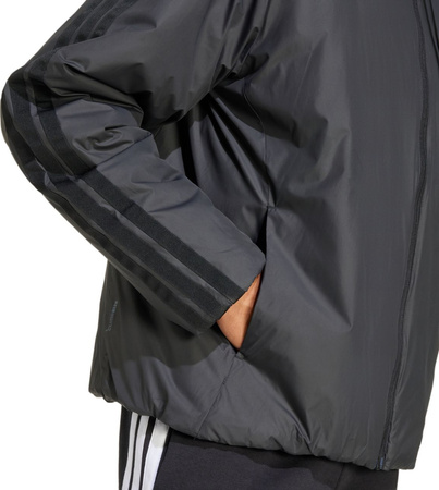 Kurtka męska adidas Essentials Climawarm 3 Stripes Insulated Hooded czarna KB8149