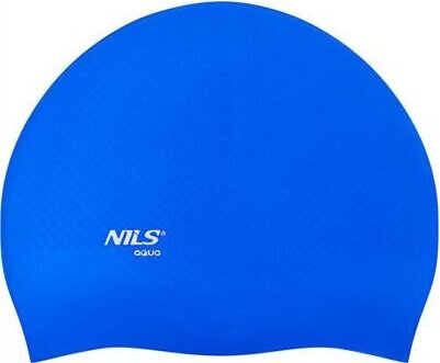 Czepek silikonowy dots Nils aqua nqc jednokolorowy niebieski