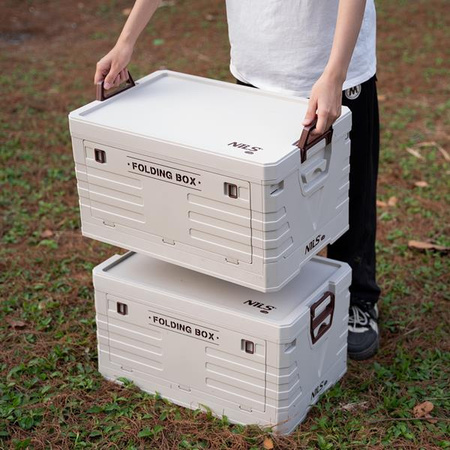 Składana skrzynia kempingowa turystyczna z pokrywą 50l Nils camp NCB4004
