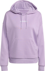 Bluza damska adidas Essentials Linear French Terry Hoodie fioletowa JY0036