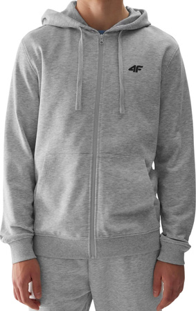 Bluza męska 4F M0951 chłodny jasny szary melanż 4FWSS24TSWSM0951 27M