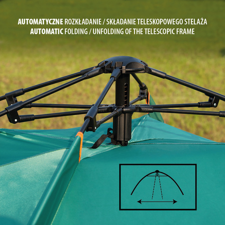 Namiot turystyczny kempingowy trzyosobowy wodoodporny Nils Camp Shadow