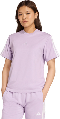 Koszulka damska adidas Essentials 3-Stripes Cotton jasnofioletowa JV7362