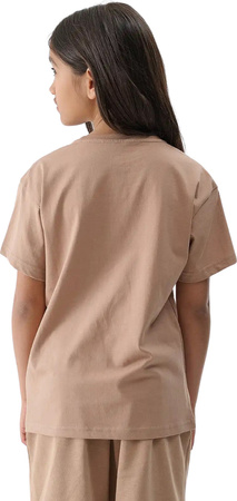 Koszulka dla dziewczynki 4F F2326 beżowa 4FJWSS25TTSHF2326 83S