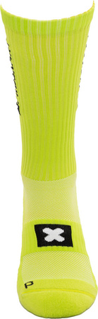 Skarpety treningowe piłkarskie antypoślizgowe Proskary junior limonkowe