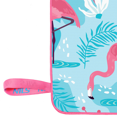 Ręcznik z mikrofibry Nils Camp NCR14 160X80 cm flamingi