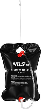 Prysznic turystyczny kempingowy przenośny Nils Camp NC1711 czarny 20L