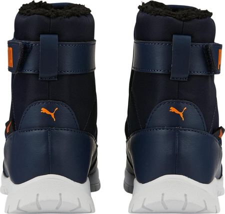 Buty dziecięce zimowe śniegowce Puma Nieve WTR AC PS granatowe 380745 06