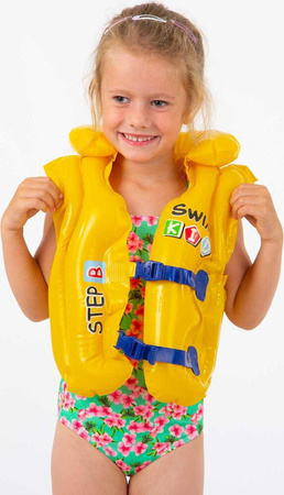 Kamizelka dmuchana na dzieci swim kid żółta 3-6 lat 46x42cm