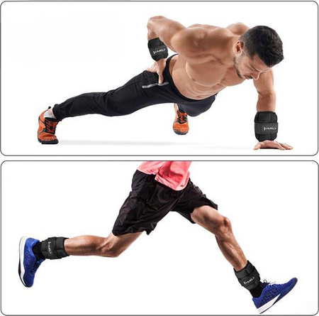 Obciążniki na kostki i nadgarstki regulowane 2 x 0.5kg HMS ONK01