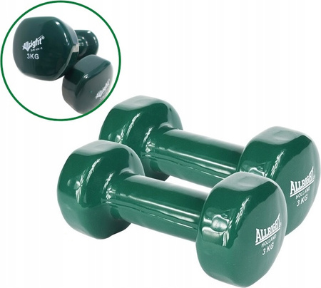 Zestaw hantli winylowych sztangielka hantel 3 kg Allright 2 sztuki