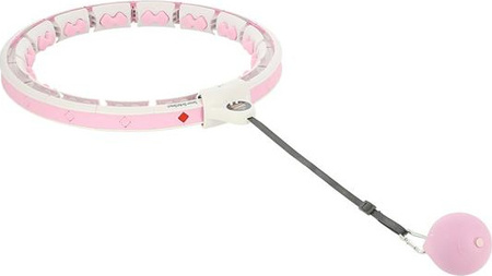Hula hop z wypustkami i obciążnikiem licznik HMS hhw06 pink