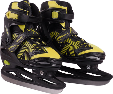 Łyżwy Roces Jokey Ice 3.0 Boy czarno-limonkowe 450707 02