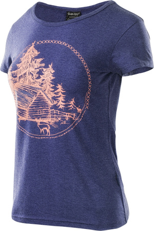 Damska koszulka z krótkim rękawem bawełniana Hi-Tec Lady Holz rozmiar S