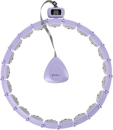 Hula hop z magnesami obciążnikiem licznikiem fioletowy HMS HHM14