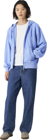 Bluza damska Champion Full Zip Hoodie Sweatshirt błękitna 117787 BS186