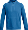 Bluza z kapturem kangurka męska Under Armour Rival Fleece Hoodie niebieska 1379757 406