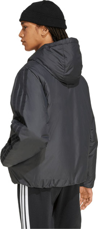 Kurtka męska adidas Essentials Climawarm 3 Stripes Insulated Hooded czarna KB8149