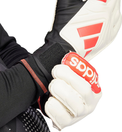 Rękawice bramkarskie adidas Copa Club Goalkeeper biało-pomarańczowe JH3789