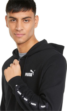 Bluza męska Puma ESS Tape Full-Zip Hoodie TR czarna 848768 01