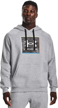 Bluza męska Under Armour UA Rival Flc Graphic Hoodie szara 1370349 011