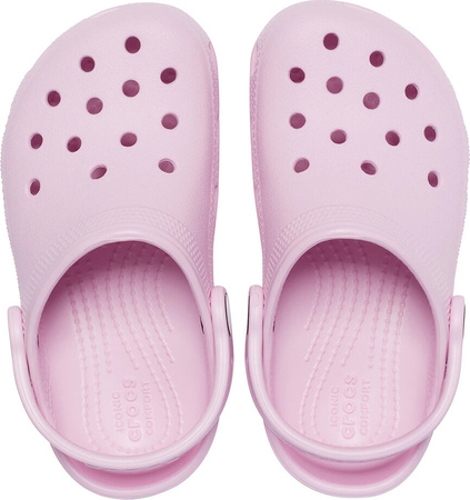 Chodaki sandały klapki dla dzieci Crocs Kids Toddler Classic Clog różowe 206990 6GD