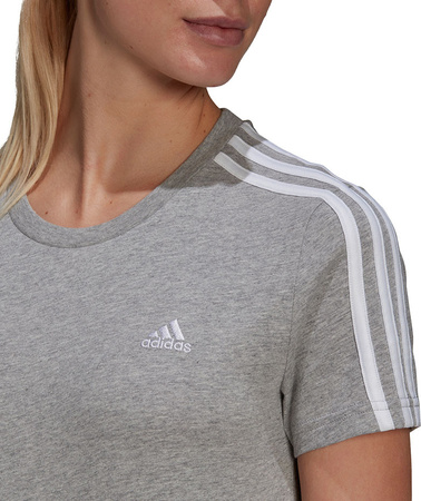 Koszulka damska adidas Essentials Slim T-shirt szara GL0785