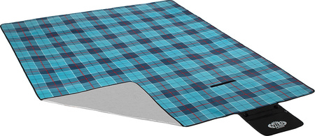 Koc piknikowy turystyczny plażowy kratka Nils camp NC8002 niebieski 250x200cm