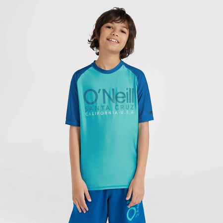 Dziecięca koszulka uv O'neill ESSENTIALS CALI S/SLV SKINS neon blue rozmiar 10