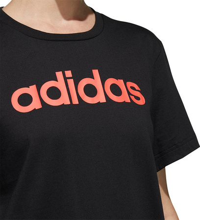 Koszulka damska adidas Essentials Linear Loose Tee czarna GL6333