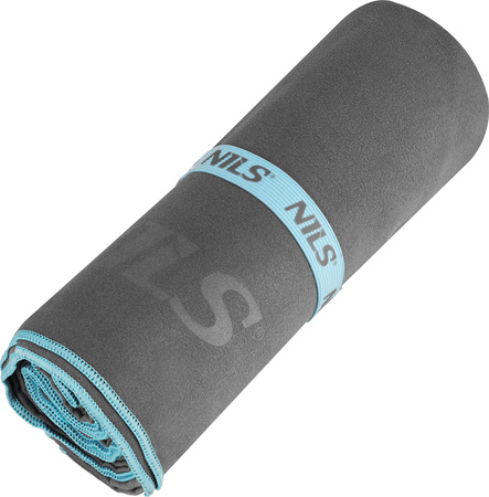 Ręcznik turystyczny z mikrofibry szybkoschnący Nils NCR13 ciemnoszary 200x90 cm
