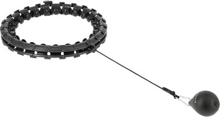 Zestaw hula hop z wypustkami i obciążnikiem HMS hhw01 czarne pas wyszczuplający br163 czerwony