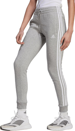 Spodnie damskie adidas Essentials 3-Stripes Fleece szare IL3282