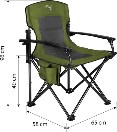 Krzesło leżak turystyczny składany Nils Camp NC3075 zielony