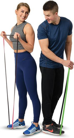 Guma taśma oporowa do ćwiczeń HMS Premium GU06 9x5x2250 mm żółto-czarna