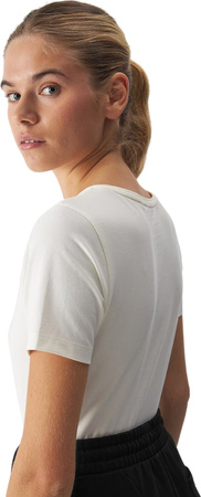 Koszulka damska 4F F1649 kremowa 4FWAW24TTSHF1649 12S