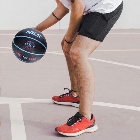 Piłka do koszykówki czarna buzzer Nils npk271 rozmiar 7