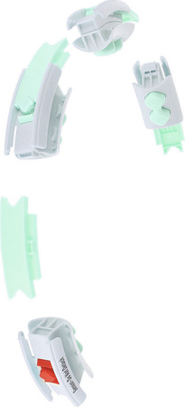 Hula hop z wypustkami i obciążnikiem licznik HMS hhw06 zielone