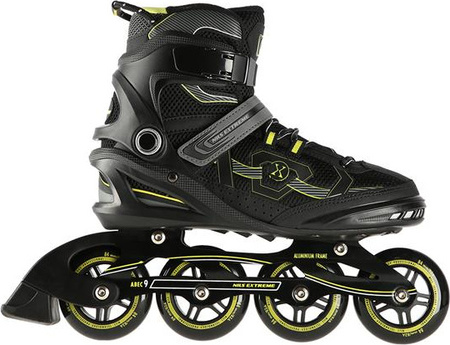 Łyżworolki rolki Nils Extreme NA9157 ABEC-9 koła 84mm czarno-żółty rozmiar 42