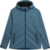 Kurtka przejściowa softshell z kapturem męska 4F membrana 5000 M156 denim 4FAW23TSOFM156 32S