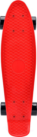 Deskorolka fiszka pennyboard plastkowa Meteor czerwono-czarna 22626