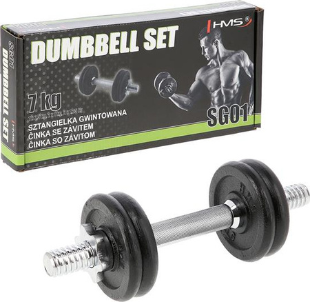 Hantel hantla sztangielka z gwintem 7 kg HMS SG01