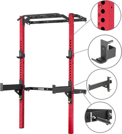 Klatka treningowa składana red HMS klt22 wielofunkcyjna